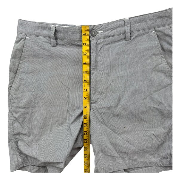 FJ Foot Joy Chino Shorts Mens Grey Flat Front Nylon Stretch 6" Size 32 - Picture 8 of 12
